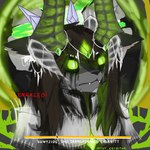 angry anthro armor black_hair black_tears bodily_fluids bone clothed clothing crota_(destiny) crown crying crystal enraged female fur gameplay_mechanics gem green_eyes green_gem green_hair green_horn grey_body grey_fur hair headgear horn long_hair mouth_closed multi_eye solo summoning tears teeth text white_body white_fur crybitur destiny_(video_game) destiny_2 suwyzid alien canid canine canis felid hive_(destiny) hybrid mammal wolf 1:1 hi_res