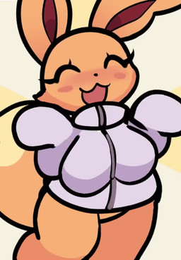 anthro anthrofied areola big_breasts big_ears big_tail black_nose blush bottomless bottomless_anthro bottomless_female breasts brown_body brown_breasts brown_eyes brown_legs brown_sclera brown_tail clothed clothing dipstick_tail exposed_breasts eyes_closed female fluffy fluffy_tail jumpsuit kneeling long_ears markings nipples open_mouth pupils purple_jumpsuit red_areola red_inner_ear red_nipples small_nose smile solo tail tail_markings teeth wardrobe_malfunction white_pupils white_tail_tip zipper zipper_jumpsuit zipping_up englam third-party_edit nintendo pokemon eevee generation_1_pokemon pokemon_(species) 2025 animated colored digital_drawing_(artwork) digital_media_(artwork) short_playtime sound webm