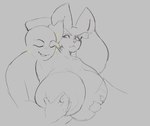 anthro areola big_areola big_breasts big_nipples breast_grab breasts duo eyes_closed female female_anthro fingers floppy_ears grey_background groping_from_behind hand_on_breast huge_breasts interspecies long_ears looking_at_another lop_ears male male/female mouth_closed nipples pokephilia simple_background smile themercart nintendo pokemon generation_4_pokemon lagomorph leporid lopunny mammal pokemon_(species) rabbit 2023 absurd_res digital_drawing_(artwork) digital_media_(artwork) hi_res sketch