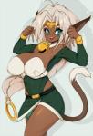 big_breasts blue_eyes breasts clothed clothing female hair huge_breasts long_hair looking_at_viewer open_mouth solo white_hair slugbox outlaw_star aisha_clanclan alien animal_humanoid ctarl-ctarl felid felid_humanoid humanoid mammal mammal_humanoid 2018 digital_media_(artwork) hi_res