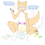 ageplay anthro bodily_fluids clothed clothing crayon diaper drawing eating femboy footwear genital_fluids infantilism male peeing roleplay socks solo tail tail_motion tailwag text unclean_diaper urine used_diaper wearing_diaper wet_diaper wetting what paddedkiui felid humanoid mammal 1:1 english_text hi_res