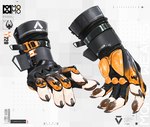 absurd_res anthro clasps claws clothing disembodied_hand fingerless_gloves fingerpads gloves handwear hi_res moxuan_zhang pawpads paws velcro