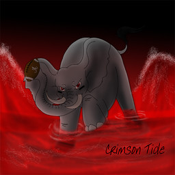 ambiguous_gender american_football ball feral gridiron_ball humor pun red_eyes solo sport text tusks visual_pun sweetfurwolf alabama_crimson_tide college_football ncaa university_of_alabama elephant elephantid mammal proboscidean 1:1 digital_media_(artwork) english_text