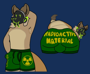 anthro armpit_hair balls_outline body_hair boxers_(clothing) boxers_only bulge butt butt_focus clothed clothing detailed_bulge erection erection_under_bottomwear erection_under_boxers erection_under_clothing genital_outline hazard_symbol machine male protogen_visor radiation_symbol simple_background solo symbol text text_on_butt text_on_clothing topless transparent_background underwear underwear_only nogginnoodle fallout microsoft nights_(nogginnoodle) canid canine canis coyote hybrid mammal night_stalker_(fallout) pit_viper protogen rattlesnake reptile scalie snake viper 2025 alpha_channel digital_drawing_(artwork) digital_media_(artwork)