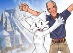 anthro arms_above_head blush blush_lines chest_tuft clothed clothing detailed_background duo hair outside short_hair standing tuft what where_is_your_god_now fanteliscio boy_kisser_(meme) hyperborea jeffrey_epstein silly_cat_(mauzymice) domestic_cat felid feline felis human mammal 2024 digital_media_(artwork) hi_res meme