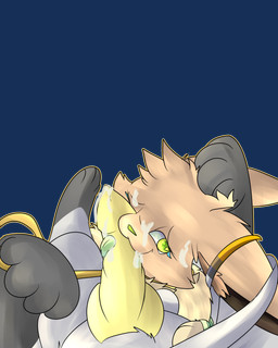 balls bodily_fluids collar cum cum_on_face dominant dominant_male duo fellatio female genital_fluids genitals knot knotted_penis leash leash_pull male male/female male/male oral paws penile penis sex submissive submissive_female submissive_male worship schnixer666 nintendo pokemon beany_(veenveegoddess) konrad_(schnixer) schnixer eevee eeveelution generation_1_pokemon generation_6_pokemon pokemon_(species) sylveon 4:5 absurd_res alpha_channel hi_res