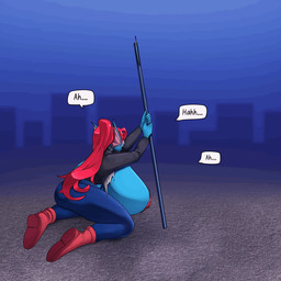 areola bangs big_breasts big_butt blue_body blush boots bottomwear breast_expansion breasts breath butt city clothed clothing cute_fangs denim denim_bottomwear denim_clothing ear_fins expansion eye_patch eyeshadow eyewear fangs female fin footwear hair hanging_breasts huge_breasts hyper hyper_breasts jacket jeans kneeling long_hair looking_at_viewer looking_pleasured makeup moan motion_lines motion_outline nipples non-mammal_breasts open_mouth panting pants ponytail puffy_nipples raised_arm red_areola red_eyeshadow red_hair red_nipples scarf shirt shoes signpost solo speech_bubble teeth text topless topless_female topwear torn_clothing torn_shirt torn_topwear undershirt wardrobe_malfunction white_clothing white_shirt white_topwear yellow_sclera yeahnomaybeyeahno undertale undertale_(series) undyne fish marine monster 1:1 2025