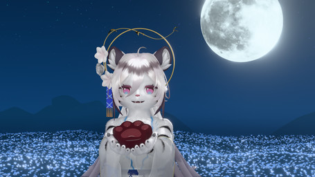 anthro black_stripes female female_anthro food front_view full_moon fur hair holding_food holding_object moon mooncake solo stripes white_body white_fur white_hair madam_qin mahjong_soul mid-autumn_festival hannah_(mahjong_soul) felid mammal pantherine tiger 16:9 3d_(artwork) digital_media_(artwork) hi_res widescreen