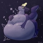 >w< abdominal_bulge after_vore antennae_(anatomy) anthro belly belly_grab big_belly big_tail bloated constellation face_imprint huge_belly hyper hyper_belly imprint in_space lightning_tail magic magic_user male multiple_prey neck_bulge obese overweight questionable_consent sleep_magic sleeping sleeping_prey solo sound_effects space star swallowing tail thick_tail visor vore vowelless vowelless_sound_effect zzz tur0_dx somnica_(verdantphysician) gastropod mollusk 1:1 hi_res