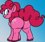 animal_genitalia animal_pussy anus big_butt butt equine_anus equine_genitalia equine_pussy fur genitals hair pink_body pink_fur pink_hair pussy chibitay friendship_is_magic hasbro my_little_pony pinkie_pie_(mlp) earth_pony equid equine horse mammal pony