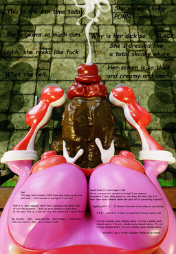 anthro areola balls big_balls big_breasts big_nipples big_penis bodily_fluids breasts clothing cum cumshot dress ejaculation first_person_view footwear genital_fluids genitals gloves gynomorph gynomorph_anthro handwear high_heels huge_balls huge_penis intersex intersex_anthro latex nipples penis profanity shoes text thoughts vein sanory sega sonic_the_hedgehog_(series) amy_rose eulipotyphlan hedgehog mammal absurd_res english_text hi_res