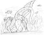 anus big_butt butt embarrassed feral forest genitals male penis penis_backwards plant pose solo tail tree wings charbold mythology temeraire_(series) temeraire dragon mythological_creature mythological_scalie scalie hi_res sketch