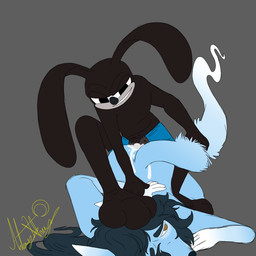 anal anal_penetration anthro bodily_fluids cum cum_in_ass cum_inside duo feet foot_focus foot_on_head from_behind_position fucked_silly genital_fluids hands_behind_back holding_partner's_arm male male/male penetration rough_sex sex tail tail_grab toony fledgedragonfox disney fledge_(fledgedragonfox) oswald_the_lucky_rabbit canid canine fox humanoid hybrid lagomorph leporid mammal rabbit 1:1
