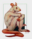 anthro fur male simple_background solo white_body white_fur molvno mammal murid murine rat rodent hi_res