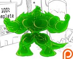 male muscular dragmon ben_10 cartoon_network goop_(ben_10) humungoopsaur humungousaur alien goo_creature hybrid polymorph_(ben_10) scalie vaxasaurian