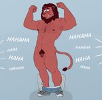 anthro assisted_exposure circumcised embarrassed genitals humanoid_genitalia humanoid_penis humiliation male micropenis pantsing penis penis_humiliation public public_exposure public_humiliation small_penis small_penis_humiliation solo kaibones billy_the_lion felid lion mammal pantherine hi_res