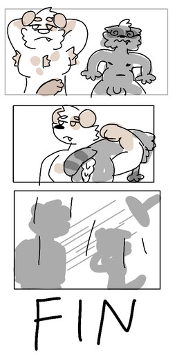armpit_hair bathing bathing_together bodily_fluids body_hair cum cum_in_ass cum_inside duo flaccid foreskin fucked_to_exhaustion genital_fluids genitals male male/male penis shower_curtain showering showering_together zorritogayxd canid canine canis domestic_dog mammal procyonid raccoon comic