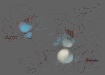 abdominal_bulge ambiguous_gender anthro belly blush bodily_fluids cum cum_inside drooling duo ejaculation feet fellatio female forced genital_fluids glowing hypnotic_eyes intersex intersex/female oral penetration penile rape saliva sex tentacle_sex tentacles foxyffox foxylovescoke maple_(foxyffox) canid canine fox goo_creature mammal hi_res sketch