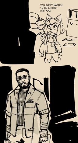 anthro clothed clothing dialogue eyewear eyewear_on_head female goggles group hair holding_object holding_weapon machine male topwear traumatized trio weapon ganii gameoverse glitch_productions spec_ops:_the_line captain_martin_walker kaboodle_(gameoverse) kit_bodega domestic_cat felid feline felis human mammal robot crossover digital_media_(artwork) hi_res monochrome