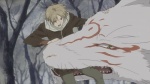 duo feral male screencap unknown_artist natsume_yuujinchou madara_(natsume_yuujinchou) takashi_natsume zoku_natsume_yuujinchou canid canine canis fox human mammal wolf 16:9 grandfathered_content official_art widescreen