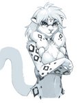 4_fingers anthro breasts crossed_arms eyebrows eyelashes eyewear female fingers glasses looking_at_viewer smile solo foxmode amelia_(twokinds) felid leopard mammal pantherine snow_leopard 2020 digital_media_(artwork) hi_res