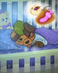 anal anal_penetration anthro bodily_fluids crib crying cum cumshot dildo ejaculation genital_fluids genitals knot knotted_dildo looking_pleasured male multiple_orgasms night object_in_ass orgasm orgasm_face overstimulation penetration penile penis sex_toy tears tongue tongue_out vibrator vibrator_on_penis young young_anthro young_male simplerat river_(simplerat) absurd_res hi_res