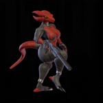 4_horns abs anthro big_breasts big_butt bodysuit breasts butt clothing curvy_figure female gun handgun horn jiggle_physics jiggling mature_female multi_horn muscular muscular_female pistol ranged_weapon red_body red_skin silencer simple_background skinsuit solo standing tail test_animation thick_thighs tight_clothing turning_around weapon xyzzerxxx blender_(copyright) blender_eevee xarah_(xyzzerxxx) alien reptile scalie 3d_(artwork) animated blender_(artwork) digital_media_(artwork) hi_res huge_filesize webm