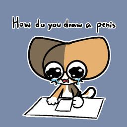 anthro bodily_fluids crying eyewear glasses male outline paper simple_background solo tail tears text kb545 calico_cat domestic_cat felid feline felis mammal 1:1 english_text