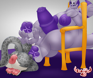 animal_genitalia animal_penis anthro anus balls big_balls big_breasts big_butt big_feet big_penis bodily_fluids bodily_fluids_drip breasts butt chair clothing dominant dominant_gynomorph dominant_intersex drone dronification duo equine_genitalia equine_penis feet foot_fetish foot_lick foot_play fur furniture genitals goo_transformation gynomorph gynomorph/gynomorph hair horn huge_breasts huge_butt huge_penis huge_thighs hyper hyper_genitalia hyper_penis intersex intersex/intersex kneeling latex latex_clothing latex_skinsuit licking markings mind_control nude on_chair pawpads paws penis puffy_anus sitting sitting_on_chair size_difference skinsuit smug species_transformation spots submissive submissive_gynomorph submissive_intersex thick_thighs tight_clothing toes tongue tongue_out transformation wide_hips sokoyo_owo mythology aquatic dragon felid fish hybrid mammal mythological_creature mythological_scalie pantherine scalie shark snow_leopard hi_res
