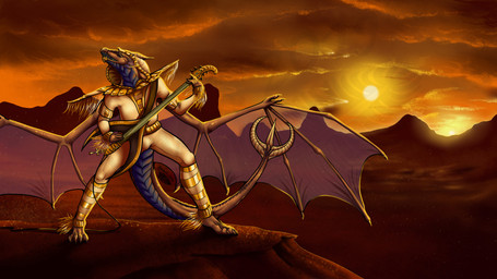 air_guitar anthro bulge claws day detailed_background frill_(anatomy) holding_object horn male membrane_(anatomy) membranous_frill membranous_wings open_mouth outside sky solo standing sun tail teeth toe_claws tongue wings natoli mythology dragon mythological_creature mythological_scalie scalie 16:9 2019 digital_media_(artwork) hi_res widescreen