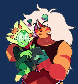 2_horns 5_fingers bottomwear bra breasts clothed clothing duo eyewear female fingers gem gem_nose glasses green_body green_skin hair horn lips long_hair muscular muscular_female not_furry on_model orange_body orange_skin shirt shorts smile sports_bra tablet teeth toony topwear underwear white_hair discount-supervillain cartoon_network steven_universe steven_universe:_future jasper_(steven_universe) peridot_(steven_universe) alien alien_humanoid gem_(species) human humanoid jasper_(gem_species) mammal peridot_(gem_species) quartz_(gem_species) uncorrupted_gem alpha_channel digital_media_(artwork) hi_res