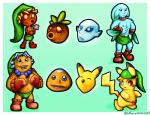 animal_mask deku_mask flower fox_mask goron_mask group keaton_mask mask plant simple_background surprise zora_mask ohfourmouse majora's_mask nintendo pokemon the_legend_of_zelda deku_link goron_link zora_link deku_(tloz) deku_scrub elemental_creature elemental_humanoid flora_fauna generation_1_pokemon goron humanoid marine pikachu plant_humanoid pokemon_(species) zora 2019 crossover hi_res