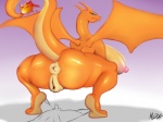 anthro anus big_breasts big_butt bodily_fluids breasts butt duo faceless_character faceless_male female fire flaming_tail genital_fluids genitals huge_breasts larger_female looking_at_viewer looking_back male membrane_(anatomy) membranous_wings nipples non-mammal_breasts non-mammal_nipples orange_body orange_skin puffy_anus pussy raised_tail size_difference smaller_male smile solo_focus spread_legs spreading tail vaginal_fluids wings mrmadhead mythology nintendo pokemon charizard dragon generation_1_pokemon mythological_creature mythological_scalie pokemon_(species) scalie 2014 4:3