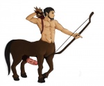 abs animal_genitalia animal_penis arrow_(weapon) beard black_hair bow_(weapon) brown_body brown_fur centaur corruption_of_champions equid equid_taur erection european_mythology facial_hair fur genitals greek_mythology hair holding_object holding_weapon hooves humanoid_genitalia humanoid_penis humanoid_pointy_ears humanoid_taur hybrid_genitalia hybrid_penis kelt_(coc) male mammal mammal_taur multicolored_penis mythology navel nipples nude penis quadruped quiver_(object) ranged_weapon simple_background solo split_form standing tail taur two_tone_penis unguligrade vein weapon white_background yougei