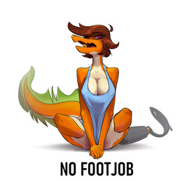 amputated_leg amputee anthro breasts brown_hair clothed clothing disability erect_nipples female freckles hair looking_at_viewer nipple_outline nipples orange_body partially_clothed prosthetic prosthetic_leg prosthetic_limb purple_eyes shitpost solo stump text conditional_dnp shido-tara cavemanon_studios snoot_game aquatic dinosaur mosasaur prehistoric_species reptile scalie hi_res meme