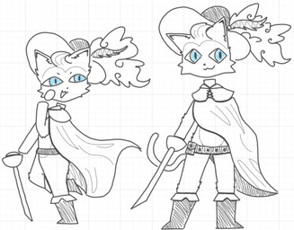 anthro belt black_nose blue_eyes boots cape cloak clothing footwear fur hat head_tuft headgear headwear looking_aside male melee_weapon multiple_poses open_mouth pose shoes solo spread_legs spreading sword tail tuft weapon white_body white_fur nobuddy ponos_corp. the_battle_cats d'artanyan_(the_battle_cats) domestic_cat felid feline felis mammal digital_media_(artwork) sketch whiteboard_fox_(artwork)