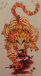 anthro blood blood_pool bodily_fluids fur male quadruped solo striped_body striped_fur stripes shonencore felid mammal pantherine tiger character_request hi_res