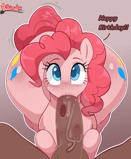 balls bestiality big_butt big_penis birthday birthday_sex blue_eyes blush bodily_fluids bodily_fluids_on_penis brown_body brown_penis brown_skin butt dark_body dark_penis dark_skin dialogue duo erection eyebrows fellatio female female_penetrated feral feral_penetrated first_person_view front_view genitals hair huge_butt human_on_feral human_penetrating human_penetrating_feral human_pov humanoid_genitalia humanoid_penis interspecies lips looking_at_viewer looking_up looking_up_at_viewer male male/female male_penetrating male_pov open_mouth oral oral_penetration oral_tugging penetrating_pov penetration penile penile_penetration penis penis_in_mouth pink_body pink_hair quadruped raised_eyebrows saliva saliva_on_penis sex spread_legs spreading tail text thick_thighs vein veiny_penis wet wet_penis ribiruby friendship_is_magic hasbro my_little_pony pinkie_pie_(mlp) equid equine horse human mammal pony absurd_res english_text hi_res