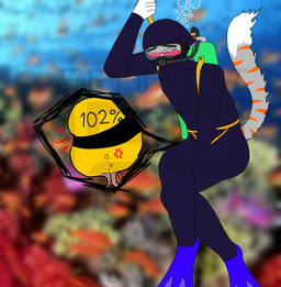 anthro bladder_bulge bladder_press blush full_bladder male omorashi pee_desperation solo tears_of_desperation underwater urine_meter water sparkat150 sparkat_(sparkat150) domestic_cat felid feline felis mammal hi_res