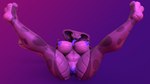 16:9 3d_(artwork) anthro big_breasts breasts butt cobra da.nilkaz digital_media_(artwork) female genitals hi_res nipples nude reptile sapphire_(da.nilkaz) scalie simple_background snake solo tail tongue widescreen