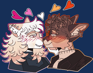 blush curly_hair duo eyewear female female/female glasses hair heart_symbol lesbian_pride_colors lgbt_pride pride_colors manhattancrossrip ghostbusters ghostbusters:frozen_empire melody_(ghostbusters) phoebe_spengler animal_humanoid cat_humanoid felid felid_humanoid feline feline_humanoid humanoid mammal mammal_humanoid alpha_channel
