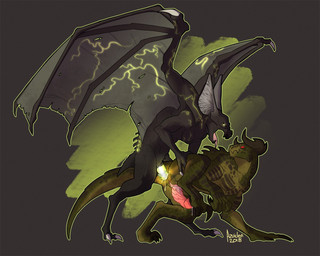 anal animal_genitalia animal_penis bioluminescence bodily_fluids claws duo erection feral feral_on_feral feral_penetrated feral_penetrating feral_penetrating_feral genital_fluids genital_slit genitals glowing male male/male male_penetrated male_penetrating male_penetrating_male membrane_(anatomy) membranous_wings penetration penis precum red_eyes semi-anthro sex simple_background wings azuiden_(artist) fallout microsoft bat deathclaw mammal reptile scalie scorchbeast_(fallout)
