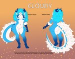4_ears anthro big_butt blue_body blue_fur blue_hair blue_lips blue_nipples breasts butt chest_tuft claws curvy_figure fangs female fluffy fluffy_chest fluffy_tail fur genitals hair horn innie_pussy lips long_hair long_tail multi_ear multicolored_body multicolored_fur neck_tuft nipples pussy small_breasts solo tail teeth text thick_thighs tuft white_body white_fur zortrex mythology cloudy_(zortrex) dragon furred_dragon furred_scalie mythological_creature mythological_scalie scalie absurd_res english_text hi_res