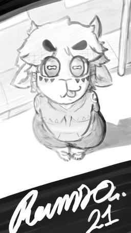 anthro big_butt black_bottomwear black_clothing black_shorts bottomwear broken_horn butt clothing eyebrows hands_behind_back horn male shorts smile solo thick_eyebrows tongue tongue_out wide_hips ramiro21 bovid caprine goat mammal 9:16 hi_res meme monochrome