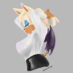 anthro big_breasts breasts clothed clothing female fur solo tying_hair esahma sega sonic_the_hedgehog_(series) rouge_the_bat 1:1