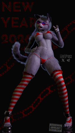 4_toes anthro aroused bikini camel_toe claws clothing emotional eyewear feet female fluffy fluffy_tail foot_fetish footwear fur glasses grey_body high_heels holidays humanoid_feet legwear long_legs looking_at_another micro_bikini mostly_nude nails nipple_outline open_mouth passionate plantigrade pose red_clothing shoes slim solo spread_legs spreading stockings swimwear tail toe_claws toes tongue tongue_out two-piece_swimsuit dev4ik christmas disney new_year zootopia kitty_lynxley domestic_cat felid feline felis lynx mammal 3d_(artwork) 9:16 absurd_res digital_media_(artwork) hi_res pinup