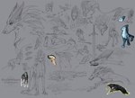 ambiguous_gender feral melee_weapon photography solo sword teeth text weapon blacknemera canid canine mammal digital_drawing_(artwork) digital_media_(artwork) hi_res mixed_media multiple_images sketch_page url