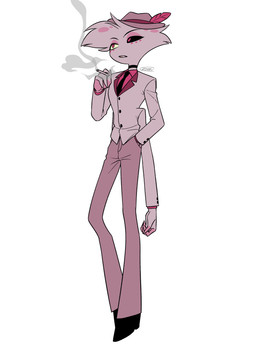 4_arms choker cigarette cigarette_smoke clothed clothing hand_in_pocket hat headgear headwear holding_cigarette holding_object jewelry male multi_arm multi_limb necklace pockets smoke solo suit enaic31 hazbin_hotel hellaverse angel_dust arachnid arthropod demon humanoid spider absurd_res hi_res