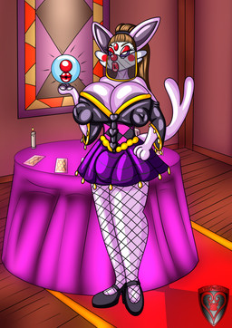 after_transformation anthro areola big_breasts bimbo_anthro bimbofication bimbofied breasts bulge card clothing clown clownification clownpocalypse fortune_teller fortune_telling gynomorph huge_breasts intersex latex latex_body latex_clothing lips nipples purple_areola purple_nipples small_waist solo tarot tarot_card thick_lips ladyfoxheart nintendo pokemon eeveelution espeon generation_2_pokemon pokemon_(species) absurd_res hi_res