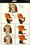 2016 absurd_res anthro bodily_fluids canid canine clothed clothing comic dialogue disney duo ellipsis english_text female fox green_eyes handkerchief hi_res holding_object judy_hopps kerchief lagomorph leporid male mammal nick_wilde purple_eyes rabbit red_fox speech_bubble sprinkah tears text true_fox url zootopia
